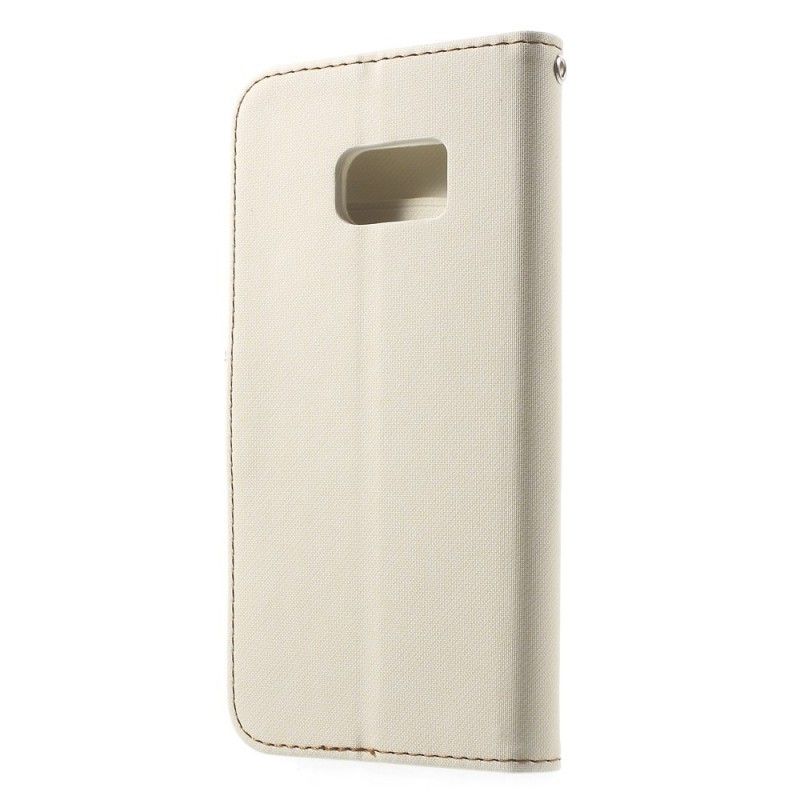 Leren Hoesje voor Samsung Galaxy S7 Magenta Tweekleurige Flip