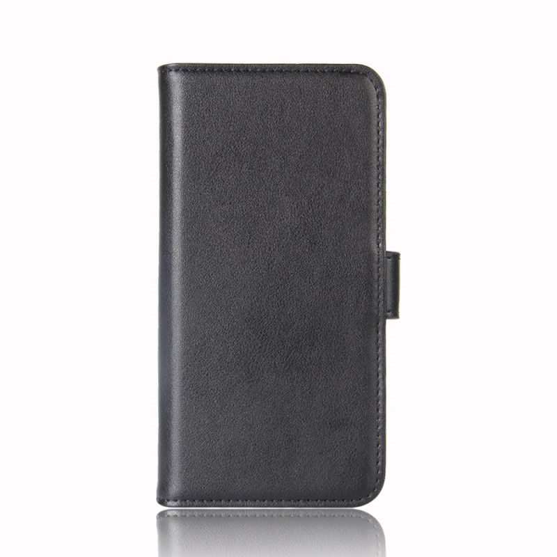 Cover Folio-hoesje Samsung Galaxy S10 5G Bruin Zwart Telefoonhoesje Echt Leer