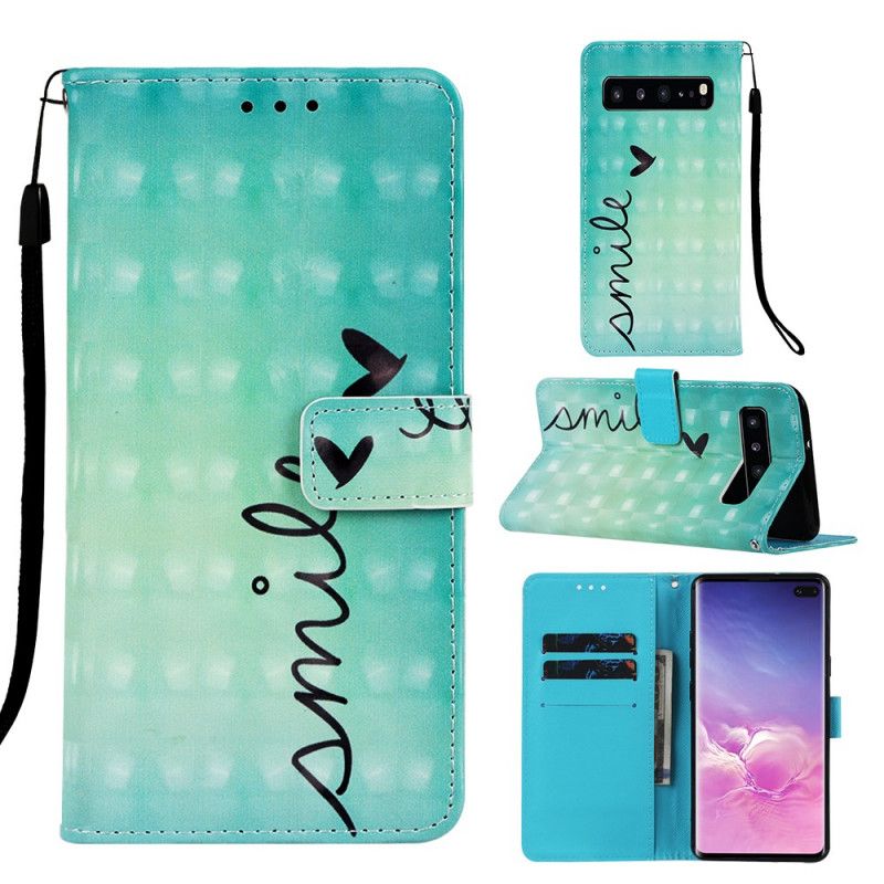 Cover Folio-hoesje Samsung Galaxy S10 5G Telefoonhoesje Glimlach