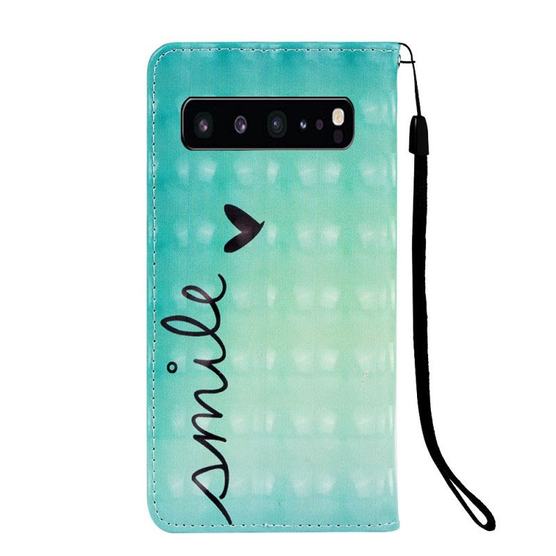 Cover Folio-hoesje Samsung Galaxy S10 5G Telefoonhoesje Glimlach