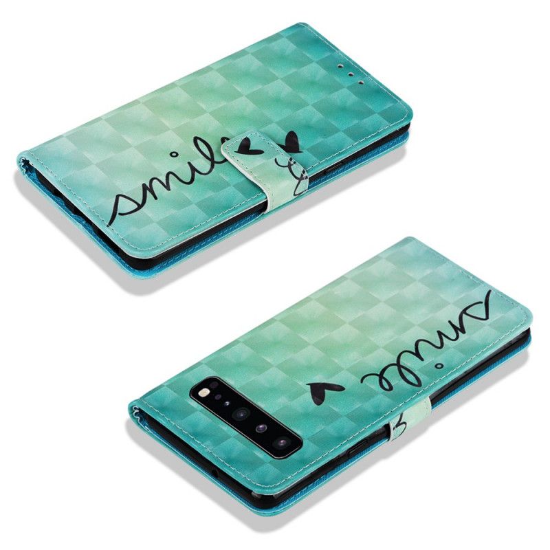 Cover Folio-hoesje Samsung Galaxy S10 5G Telefoonhoesje Glimlach