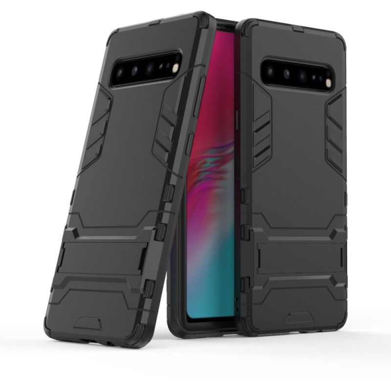 Cover Hoesje Samsung Galaxy S10 5G Grijs Zwart Telefoonhoesje Ultrabestendig