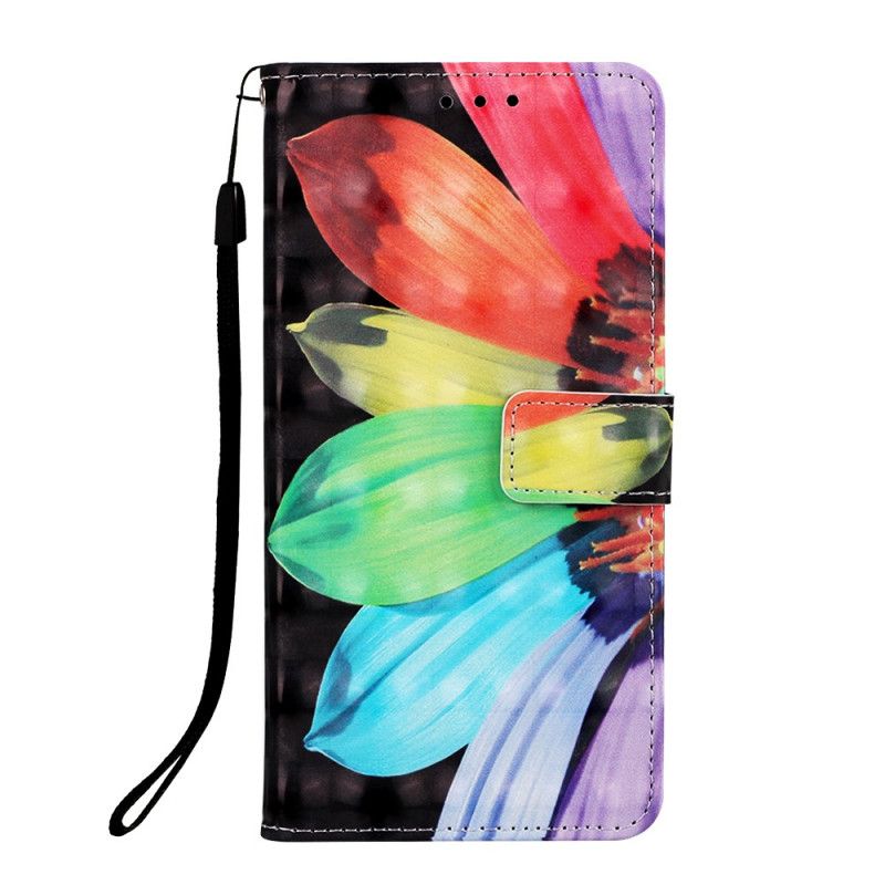 Flip Case Leren Samsung Galaxy S10 5G Intense Aquarelbloem