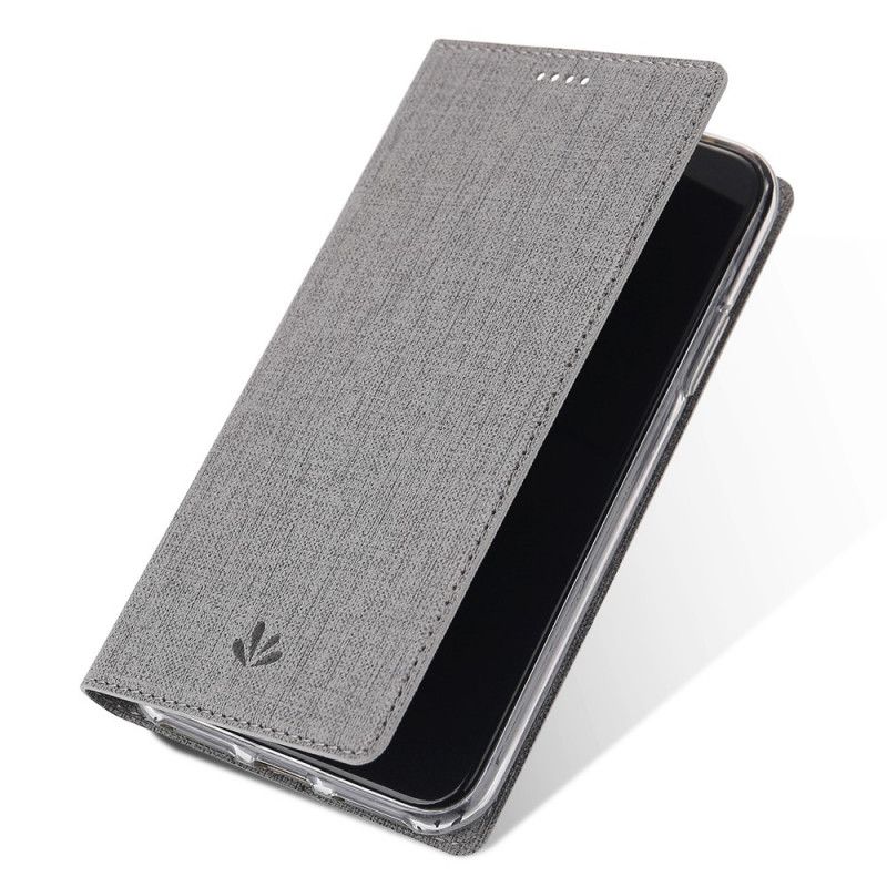 Folio-hoesje Samsung Galaxy S10 5G Grijs Zwart Getextureerde Vili Dmx