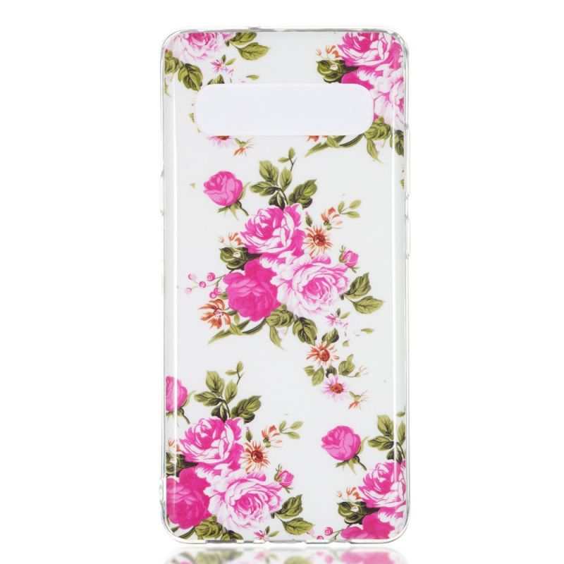 Hoesje Samsung Galaxy S10 5G Fluorescerende Vrijheidsbloemen