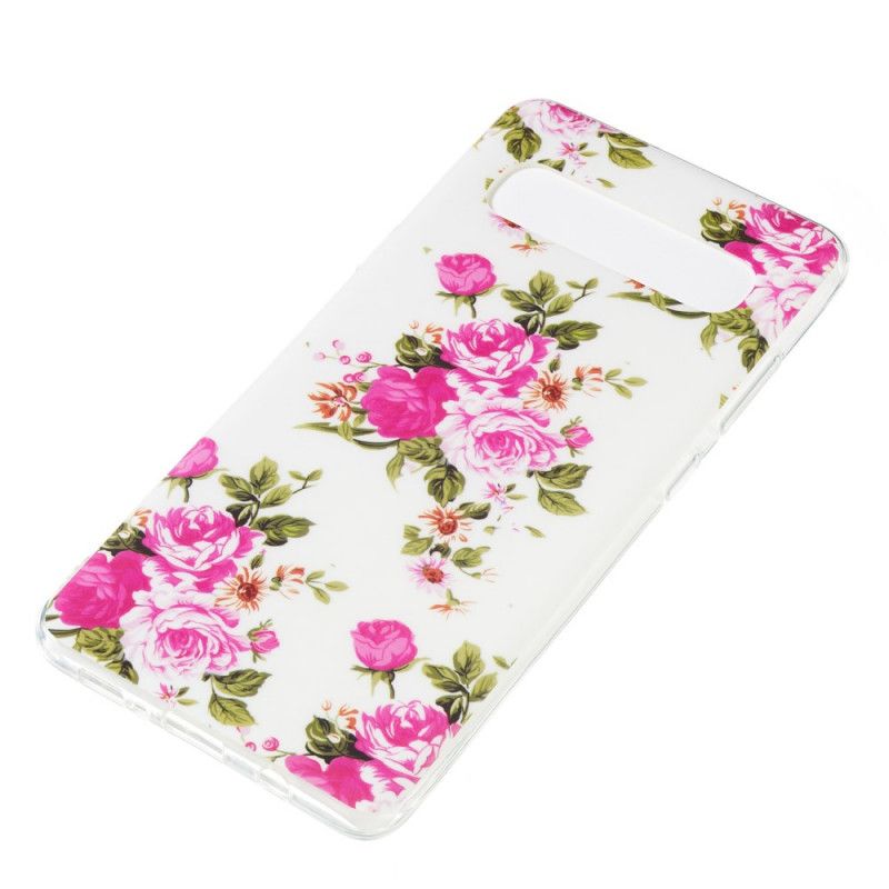 Hoesje Samsung Galaxy S10 5G Fluorescerende Vrijheidsbloemen