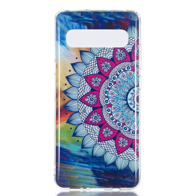 Hoesje Samsung Galaxy S10 5G Telefoonhoesje Fluorescerende Mandala