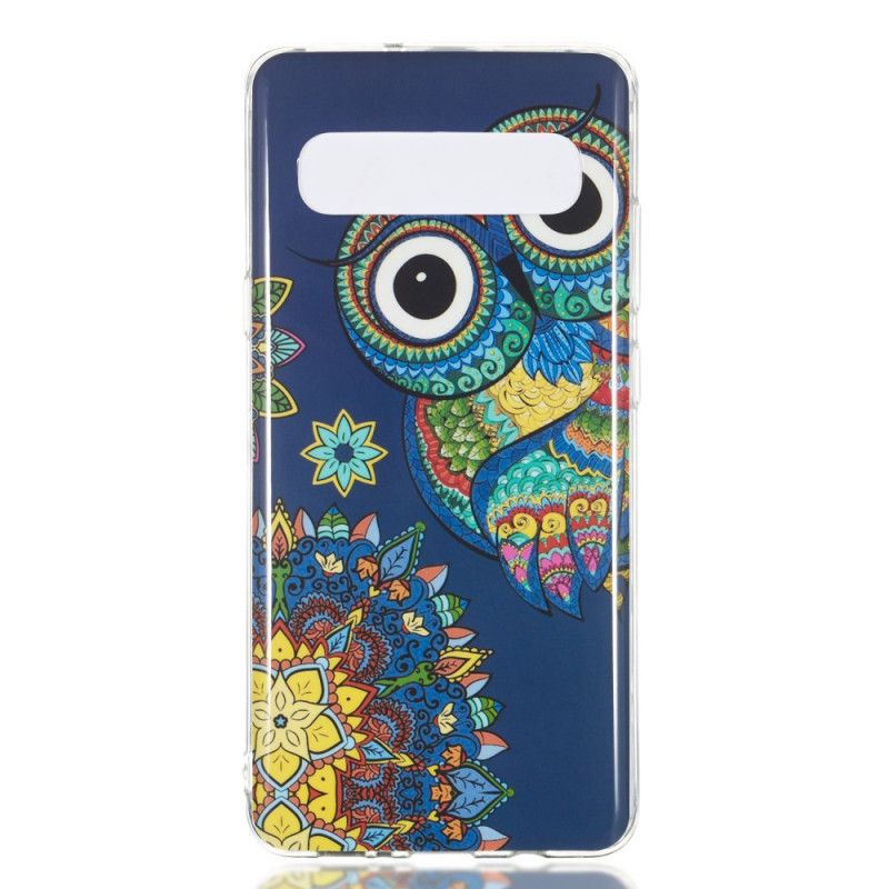 Hoesje voor Samsung Galaxy S10 5G Fluorescerende Mandala-Uil