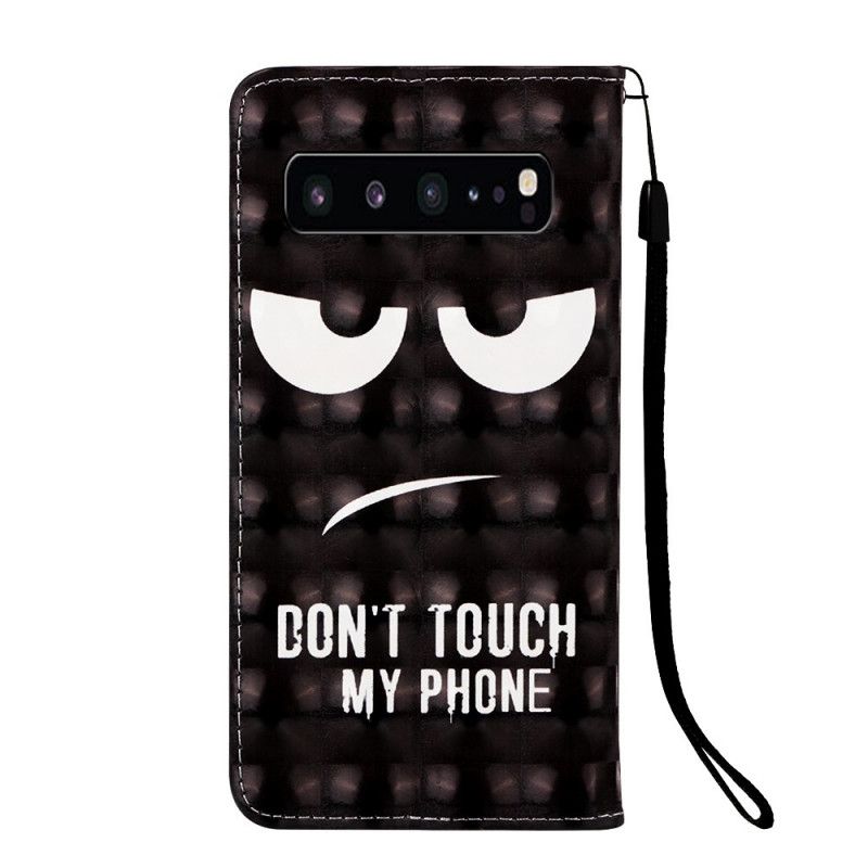Leren Hoesje Samsung Galaxy S10 5G Raak Mijn Telefoon Niet Aan