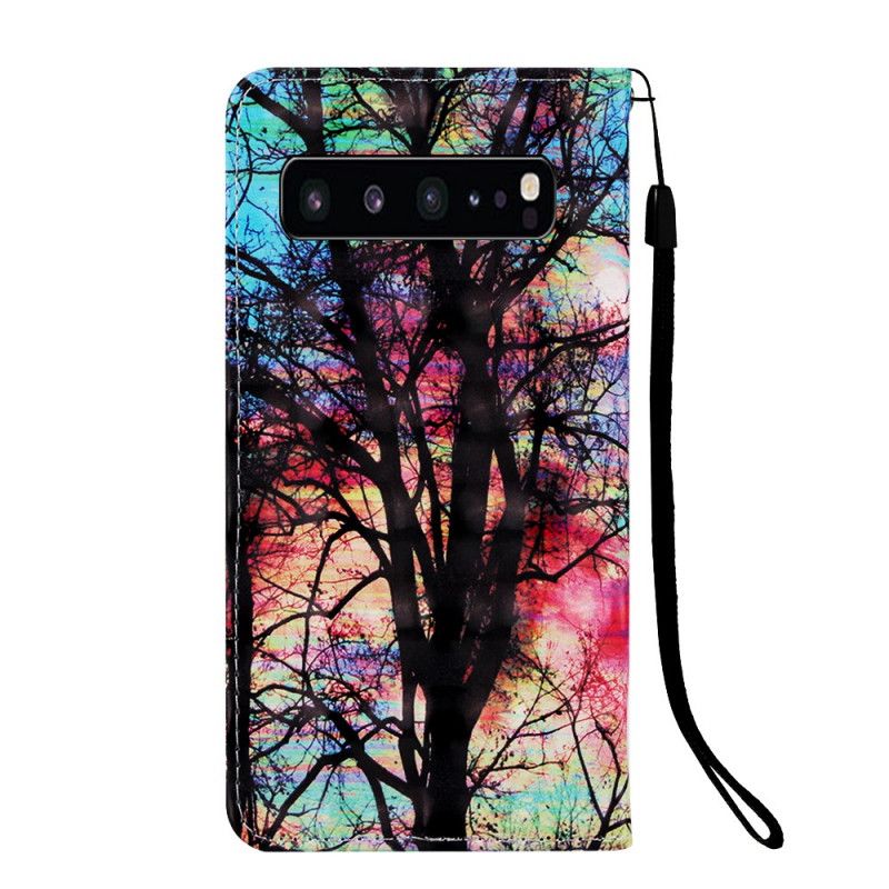 Leren Hoesje Samsung Galaxy S10 5G Telefoonhoesje Gekleurd Bos