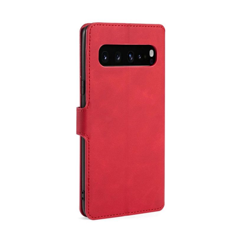 Leren Hoesje voor Samsung Galaxy S10 5G Grijs Zwart Dg.Ming