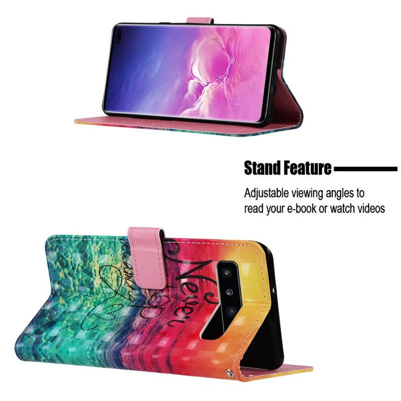 Leren Hoesje voor Samsung Galaxy S10 5G Stop Nooit Met Dromen