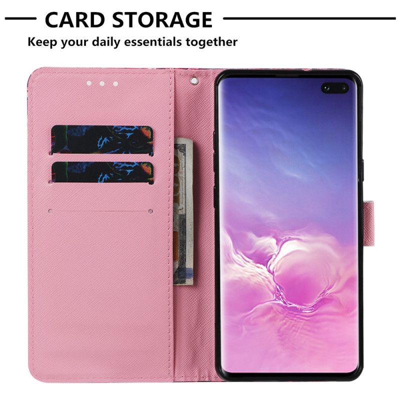 Leren Hoesje voor Samsung Galaxy S10 5G Stop Nooit Met Dromen