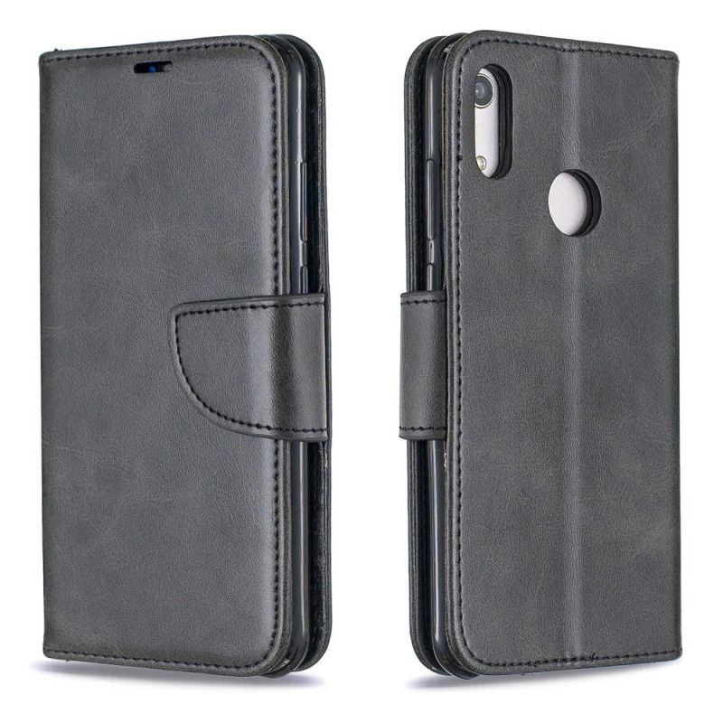 Bescherming Hoesje Honor 8A Bruin Donkerblauw Gladde Schuine Klep