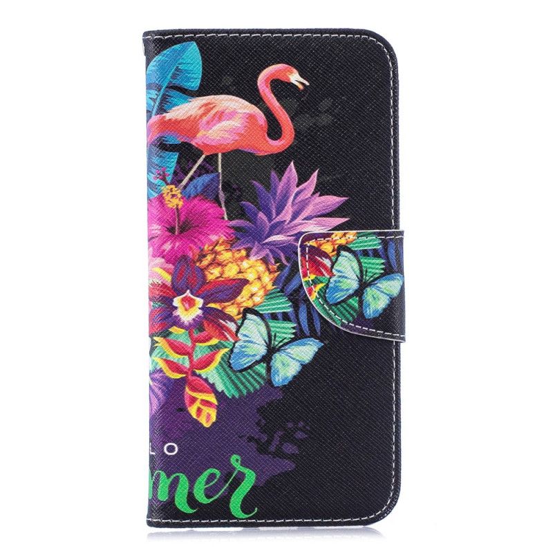 Bescherming Hoesje Honor 8A Telefoonhoesje Zomerflamingo