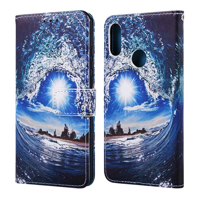 Cover Folio-hoesje Honor 8A Telefoonhoesje Landschapsoverpeinzingen Met Strings