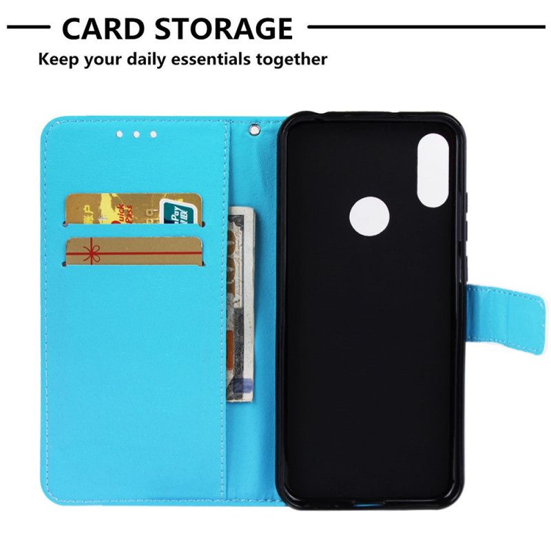 Cover Folio-hoesje Honor 8A Telefoonhoesje Landschapsoverpeinzingen Met Strings