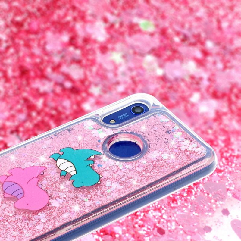 Hoesje Honor 8A Leuke Glitterdinosaurussen