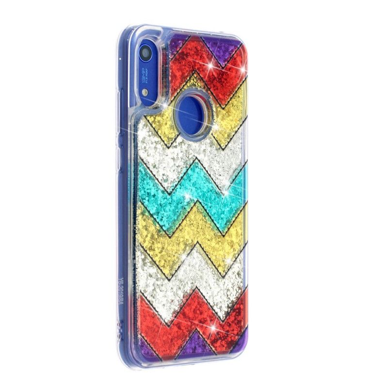 Hoesje voor Honor 8A Zigzag Pailletten