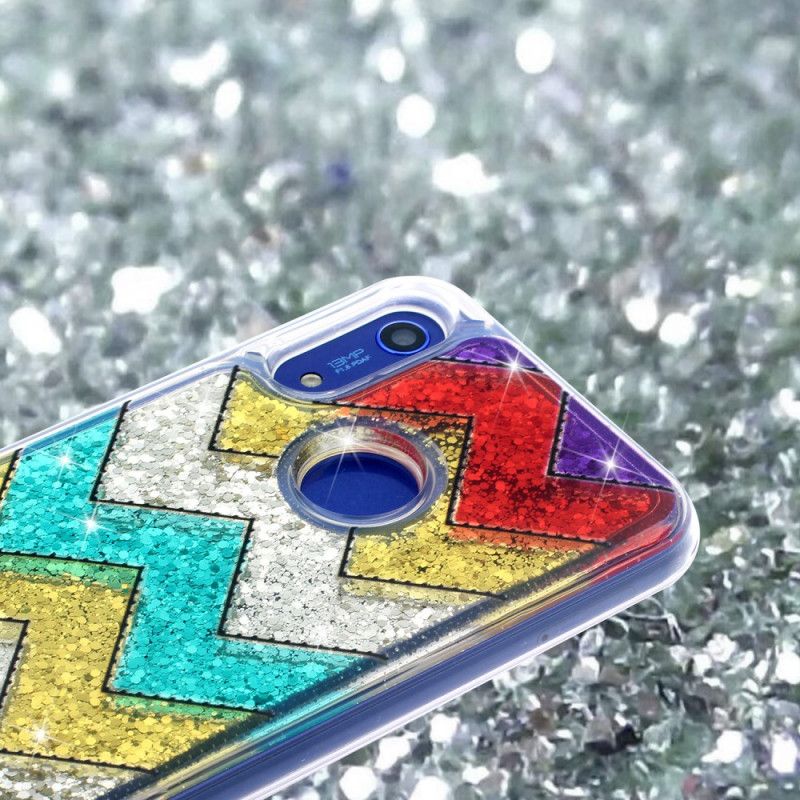 Hoesje voor Honor 8A Zigzag Pailletten