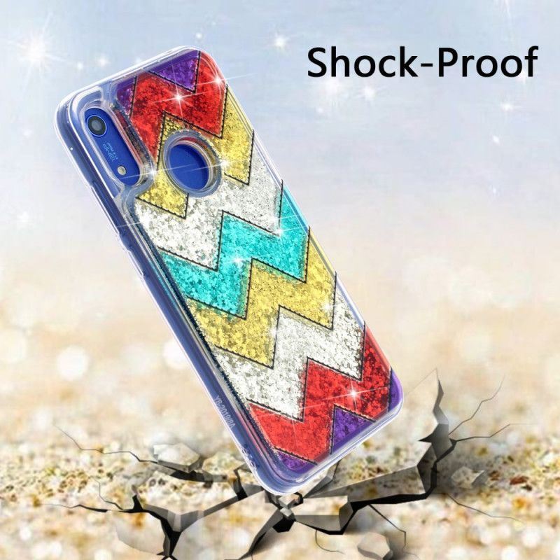 Hoesje voor Honor 8A Zigzag Pailletten