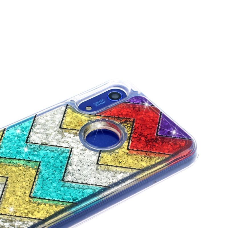Hoesje voor Honor 8A Zigzag Pailletten