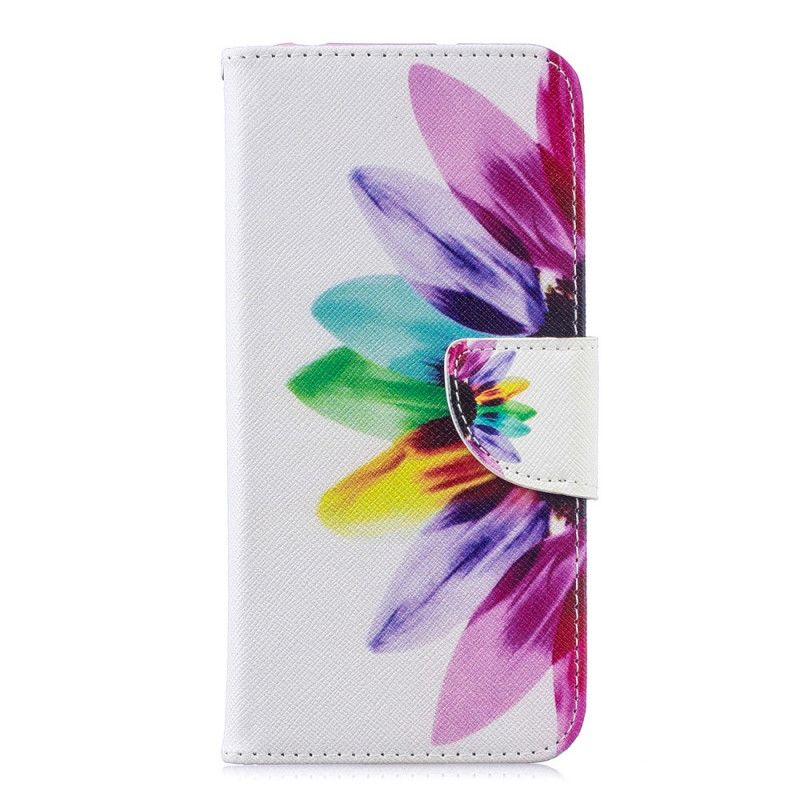 Leren Hoesje Honor 8A Aquarelbloem