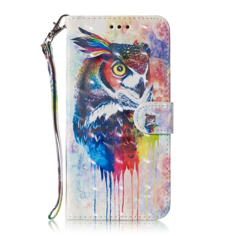 Leren Hoesje Honor 8A Druipende Uil