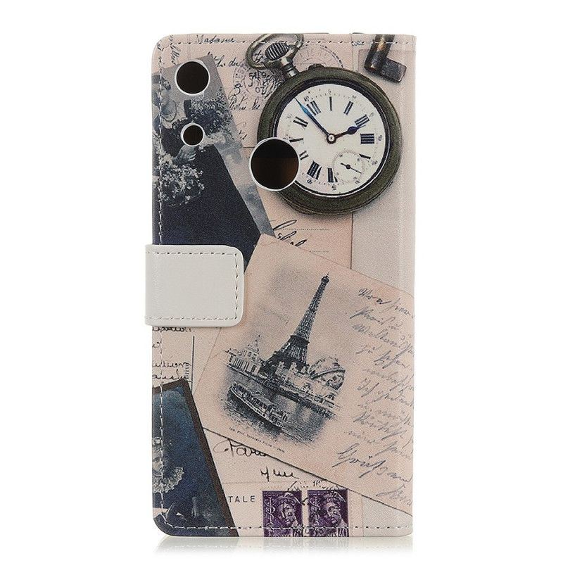 Leren Hoesje Honor 8A Eiffeltoren Van De Dichter