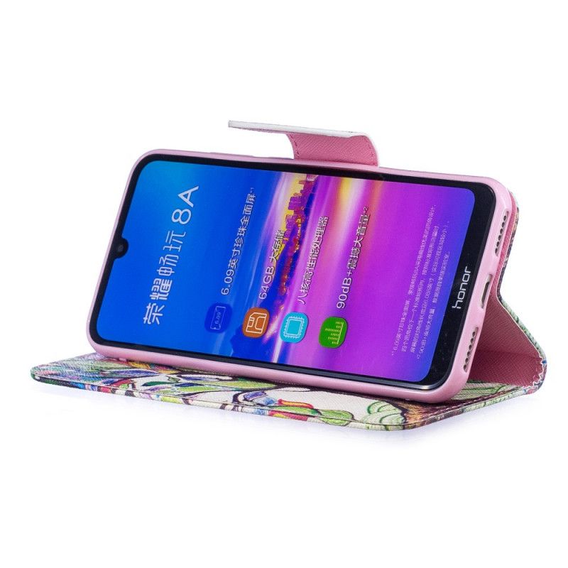 Leren Hoesje Honor 8A Gekleurde Boom