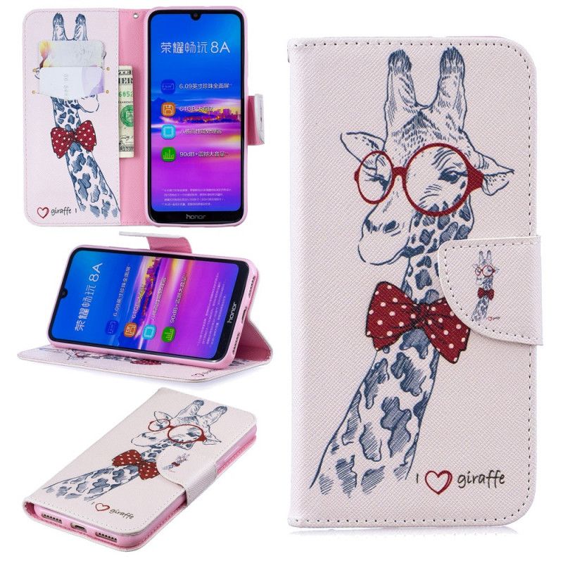 Leren Hoesje Honor 8A Nerdgiraf