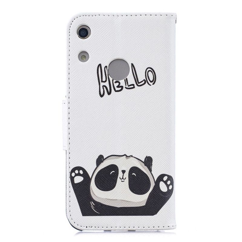 Leren Hoesje Honor 8A Panda Print Hallo