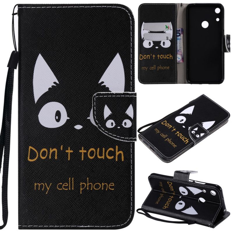 Leren Hoesje Honor 8A Raak Mijn Mobiele Telefoon Aan