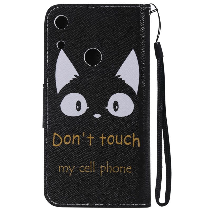 Leren Hoesje Honor 8A Raak Mijn Mobiele Telefoon Aan