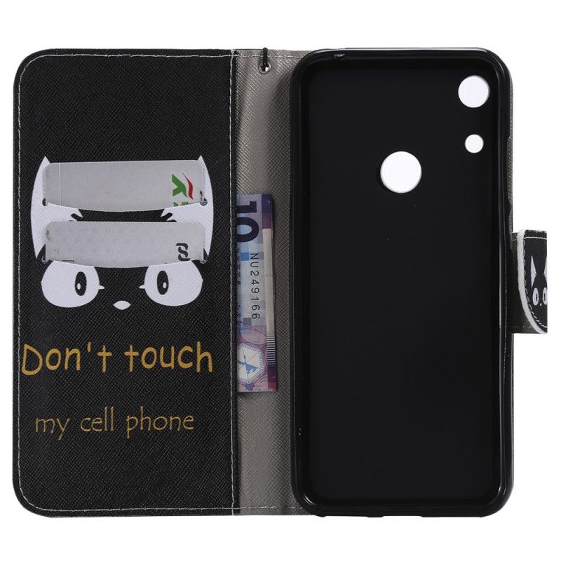 Leren Hoesje Honor 8A Raak Mijn Mobiele Telefoon Aan