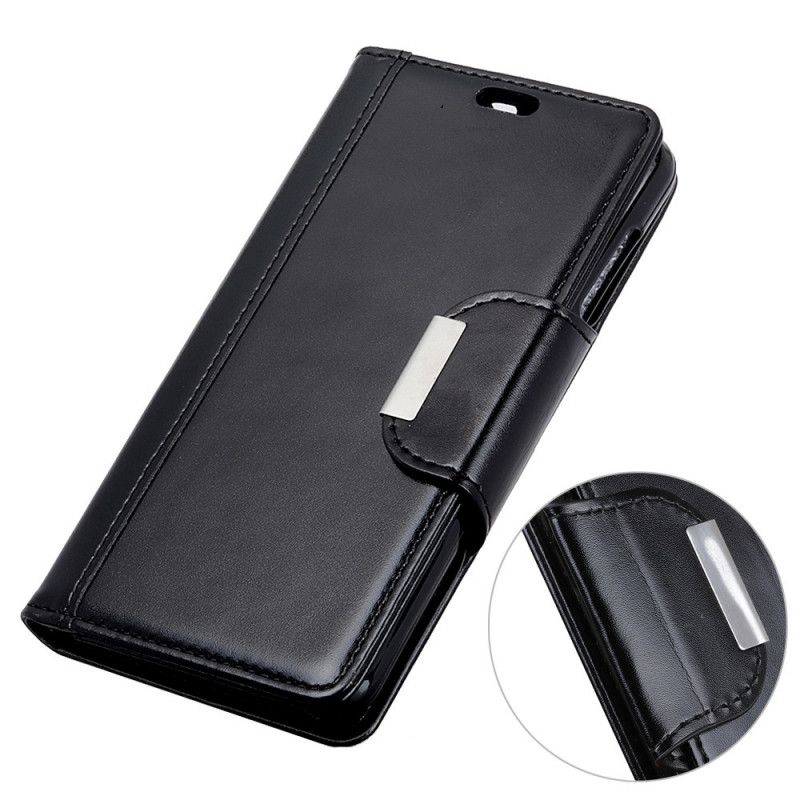 Leren Hoesje Honor 8A Rood Zwart Kunstleren Elegantie Sluiting