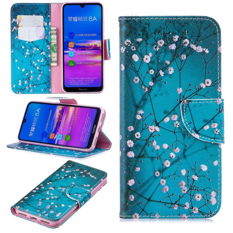 Leren Hoesje Honor 8A Telefoonhoesje Bloeiende Boom