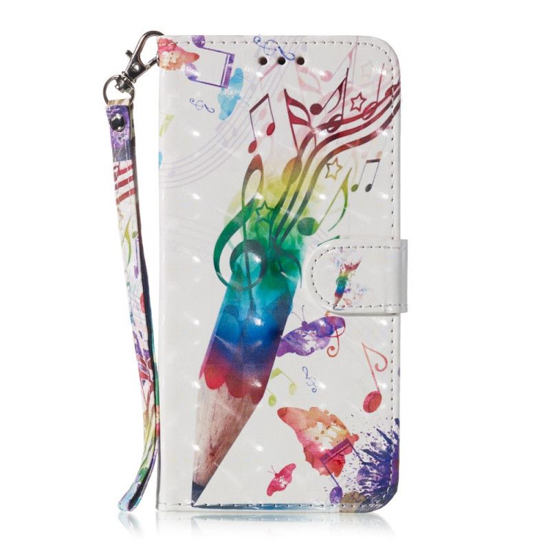 Leren Hoesje voor Honor 8A Muziekpotloden