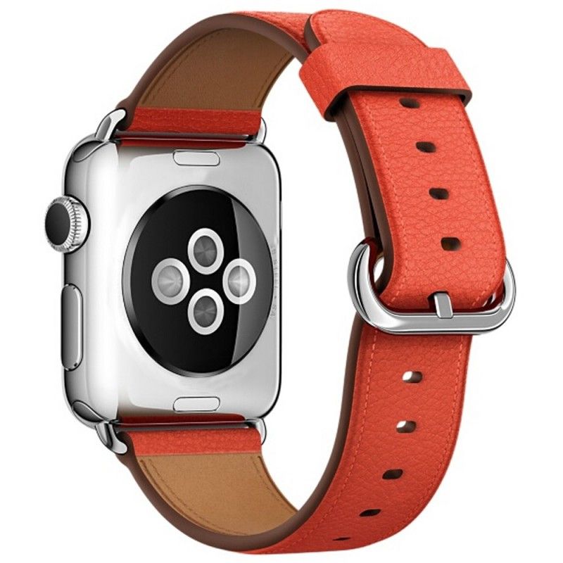 Apple-Horlogeband 40/38 Mm Echt Leer Met Lychee-Structuur