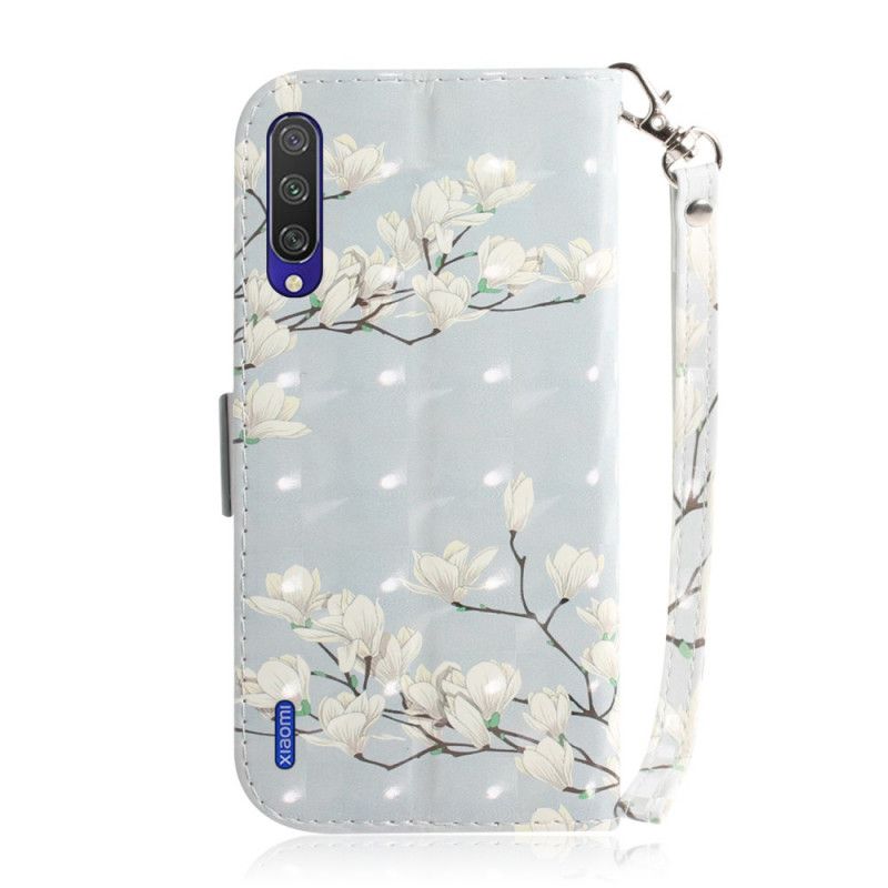 Bescherming Hoesje Xiaomi Mi A3 Telefoonhoesje Bloeiende Boom Met String