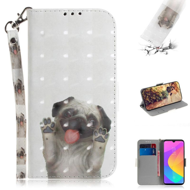 Cover Folio-hoesje Xiaomi Mi A3 Telefoonhoesje Hou Van Mijn Hond Met String