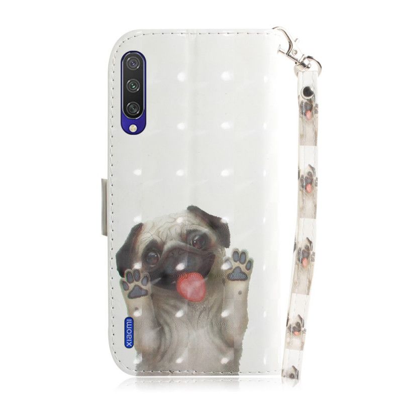 Cover Folio-hoesje Xiaomi Mi A3 Telefoonhoesje Hou Van Mijn Hond Met String