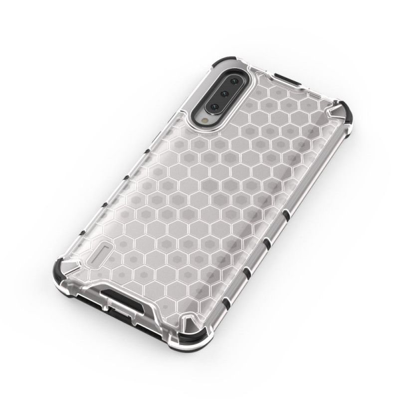 Hoesje voor Xiaomi Mi A3 Grijs Zwart Honingraatstijl