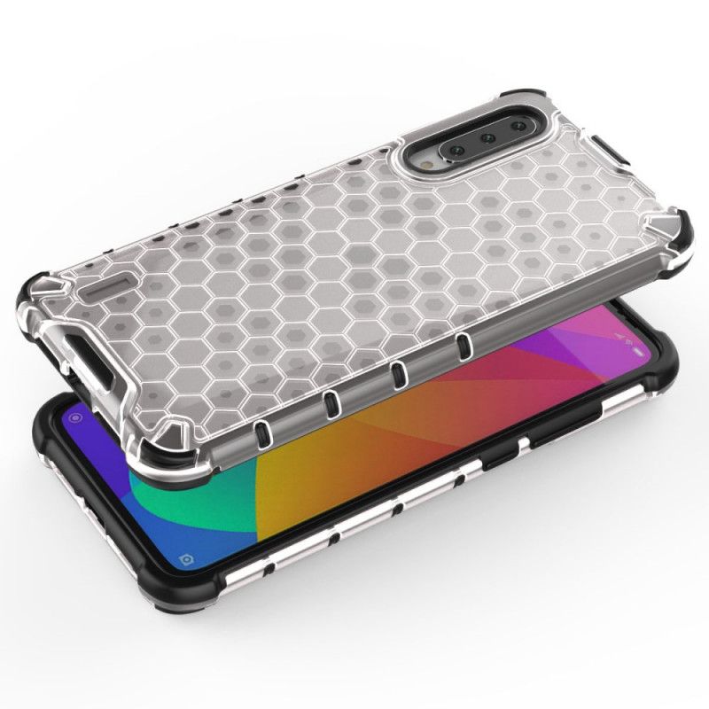 Hoesje voor Xiaomi Mi A3 Grijs Zwart Honingraatstijl