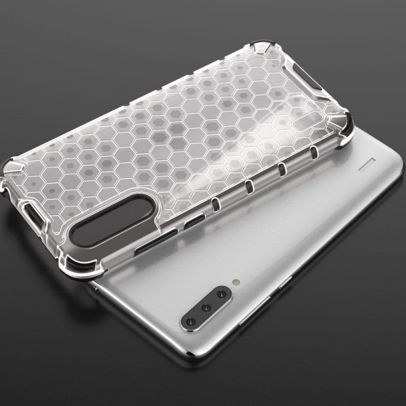 Hoesje voor Xiaomi Mi A3 Grijs Zwart Honingraatstijl