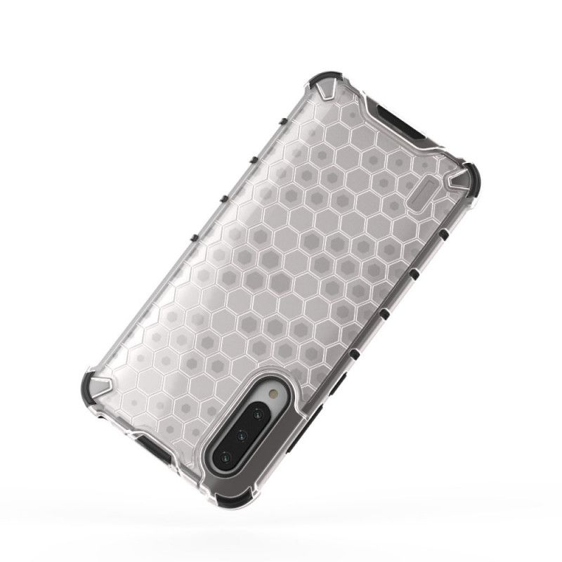 Hoesje voor Xiaomi Mi A3 Grijs Zwart Honingraatstijl
