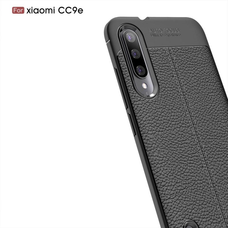Hoesje voor Xiaomi Mi A3 Rood Zwart Lychee Leereffect