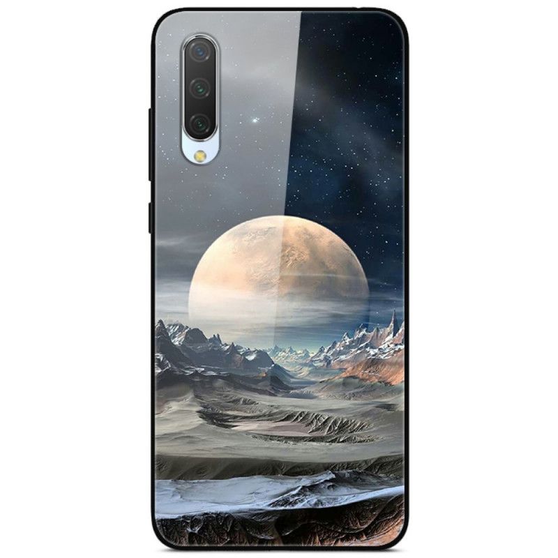 Hoesje Xiaomi Mi A3 Space Moon Gehard Glas