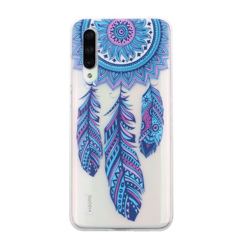 Hoesje Xiaomi Mi A3 Transparante Vanger Dromen Blauwe Veren