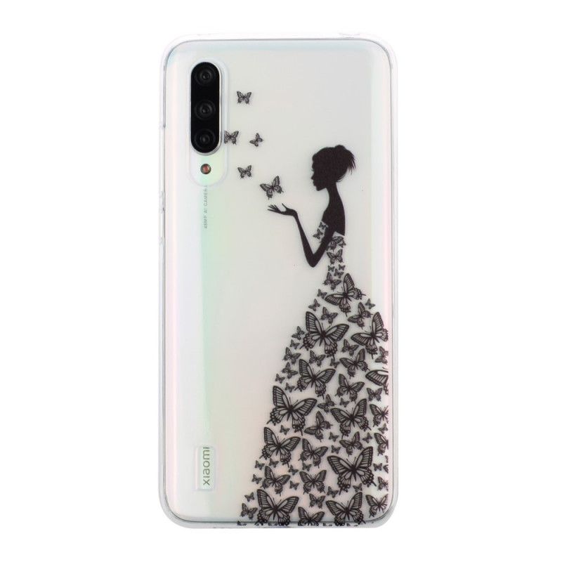 Hoesje Xiaomi Mi A3 Transparante Vlinderjurk